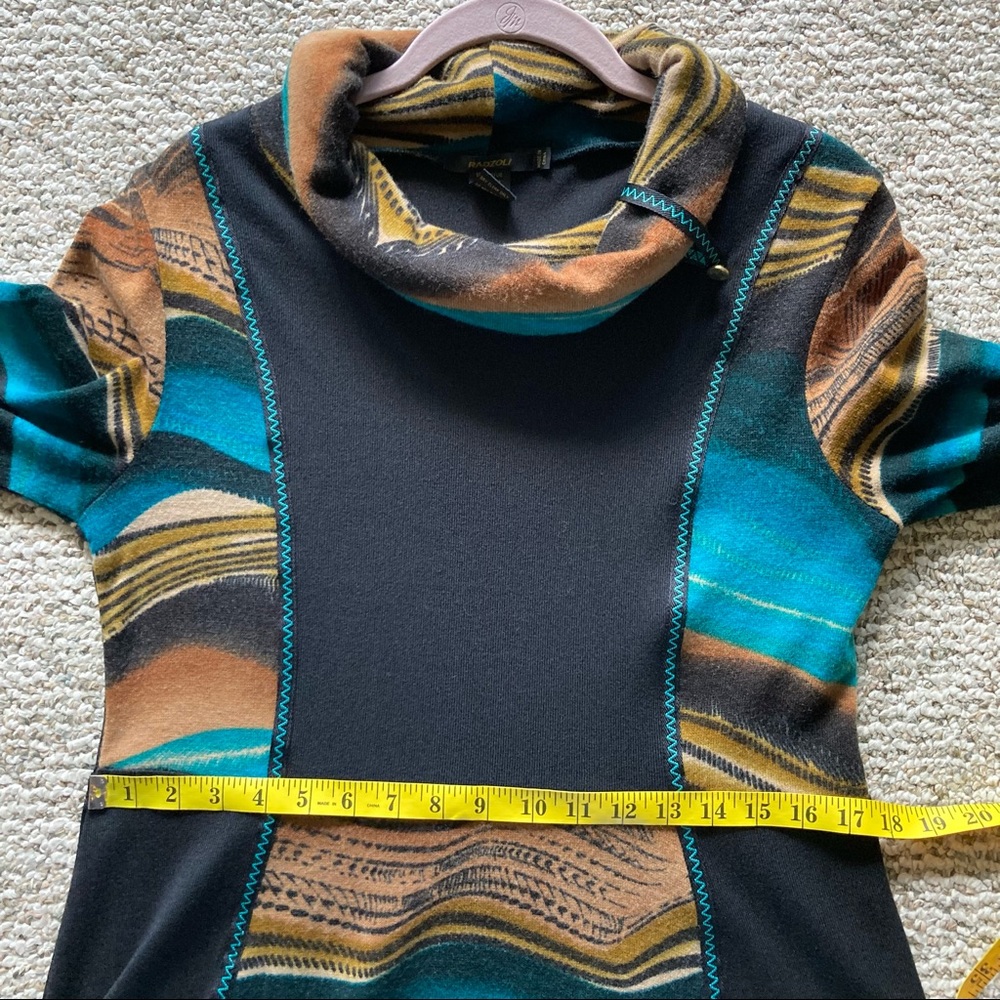 Radzoli Black & Multicolored Sweater-like Dress Large - Picture 7 of 8